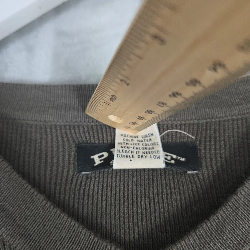 Pure Stuff Mens VTG Striped Vneck Sweater XL Brown Black Grunge 90s‎ Skater Y2K